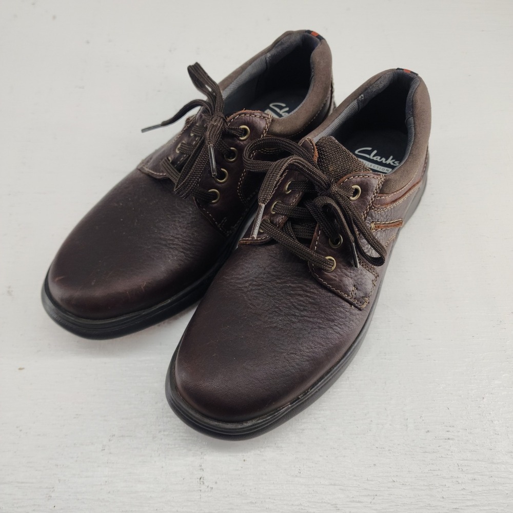 Clarks 8 | Men's‎ Brown Leather Ortholite Cushion Collection Oxfords Shoes